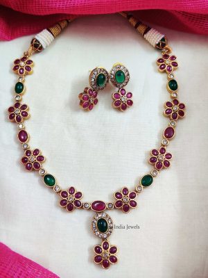 Beautiful Flower Sequence Necklace