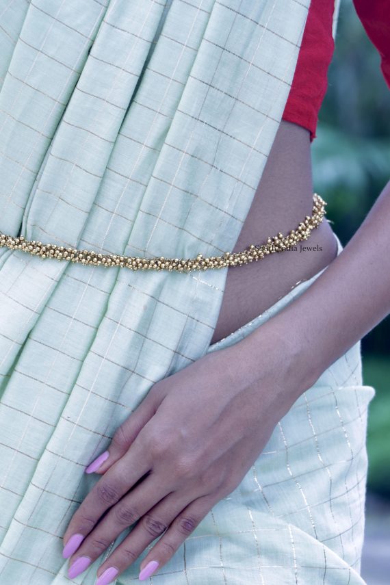 Beautiful Golden Beads Studded Hip Belt..