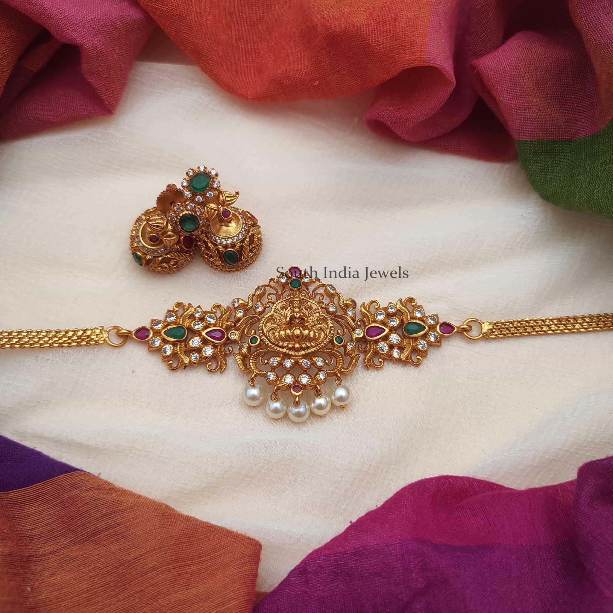 Jewelry Designers Near Me | Lakshmi Choker | South India Jewels