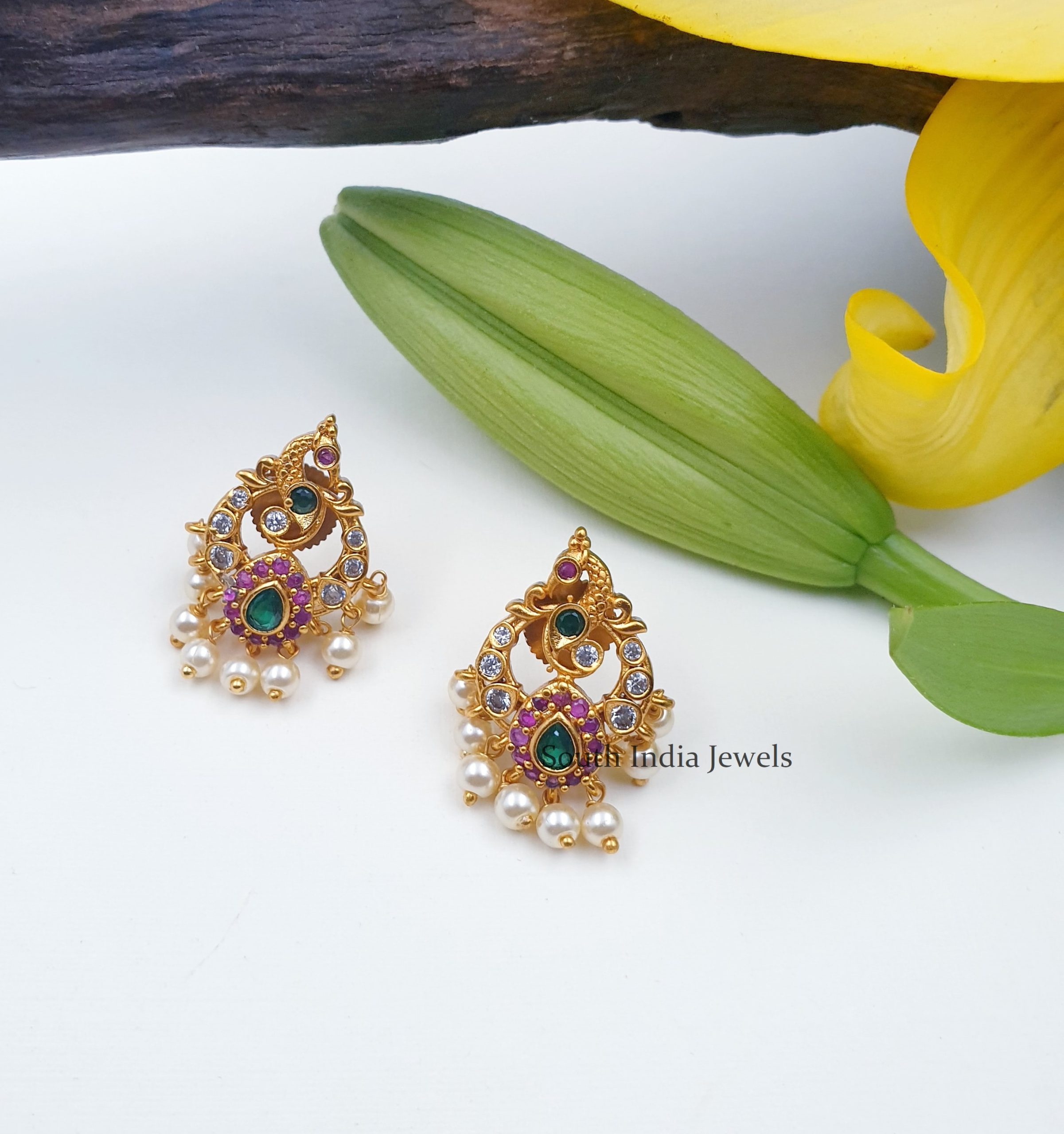 Beautiful Peacock Design Earrings