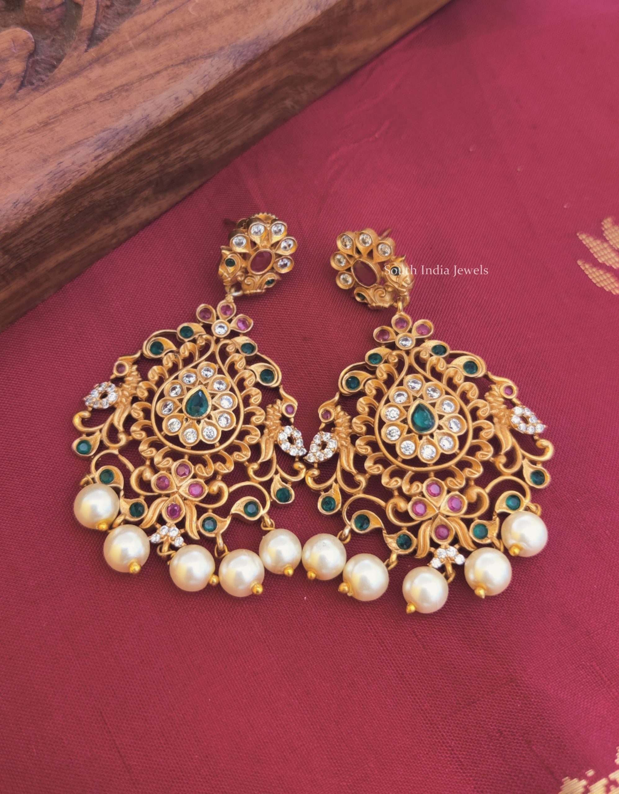 Bridal Peacock Design Earrings