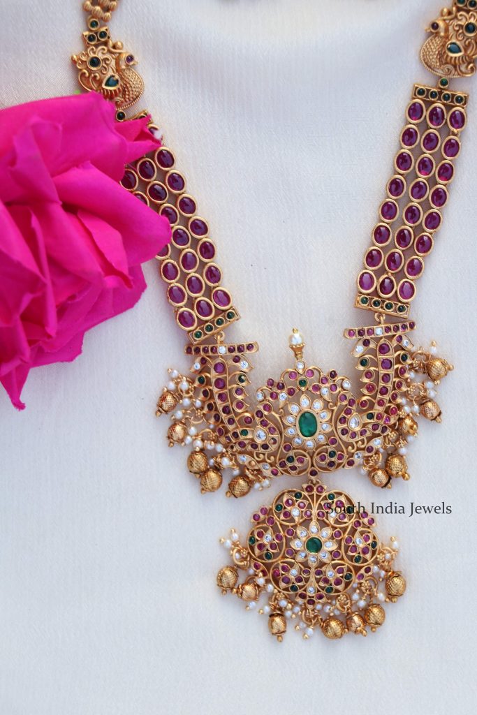 Ruby Necklace Set | Kemp Stone Jewelry - South India Jewels