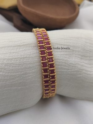 Elegant AD Stone Bangle Set