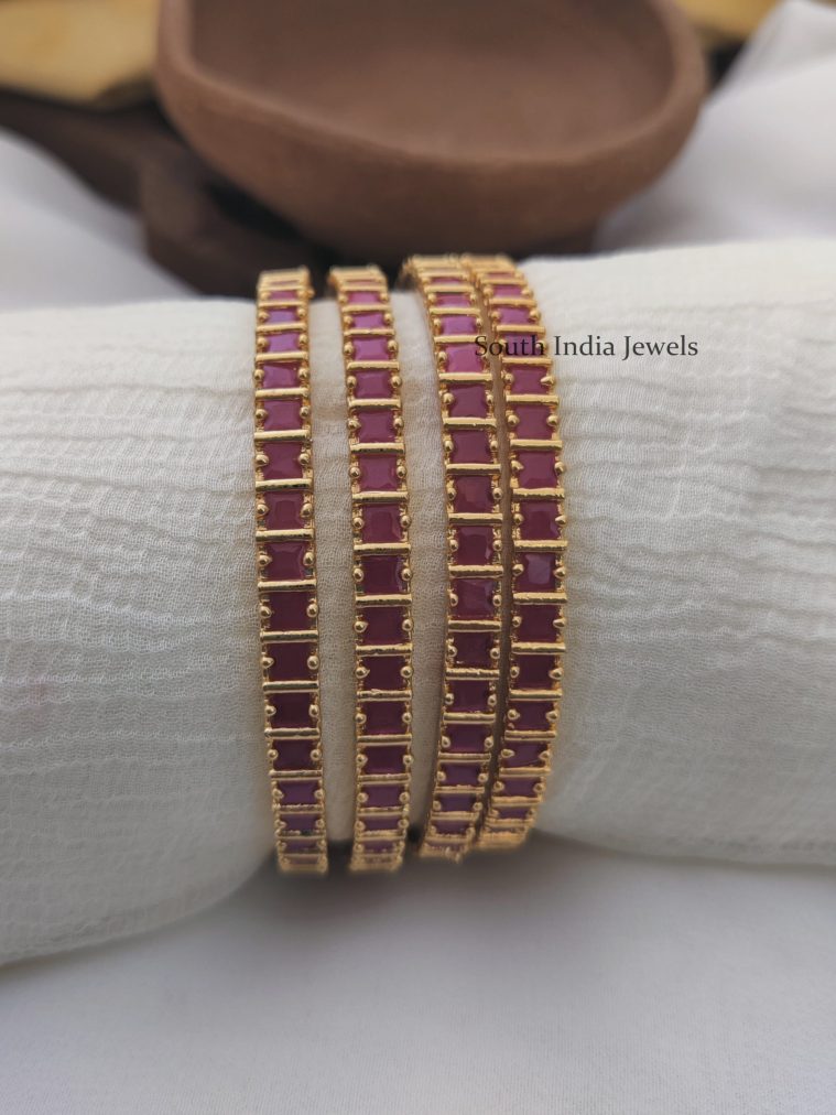 Elegant AD Stone Bangle Set