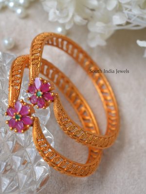 Elegant Flower Design Bangles