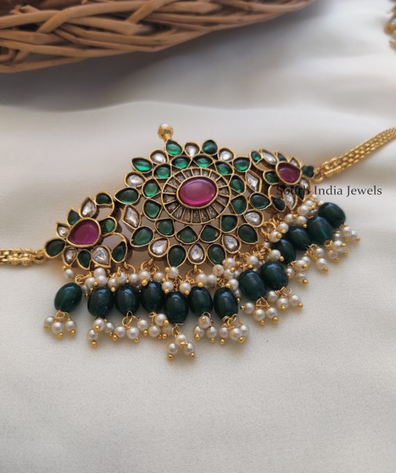 Kemp & Green Choker | Multi Stone Choker - South India Jewels