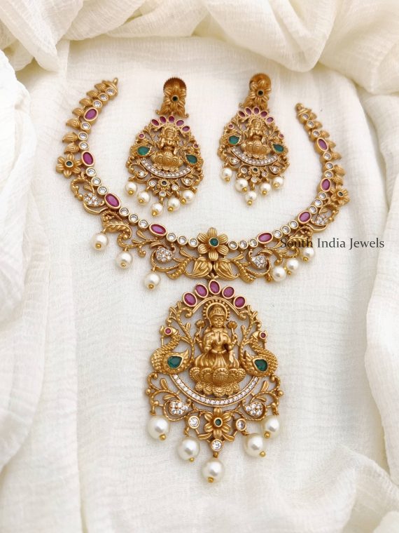 Glamorous Lakshmi Design AD Stone Necklace