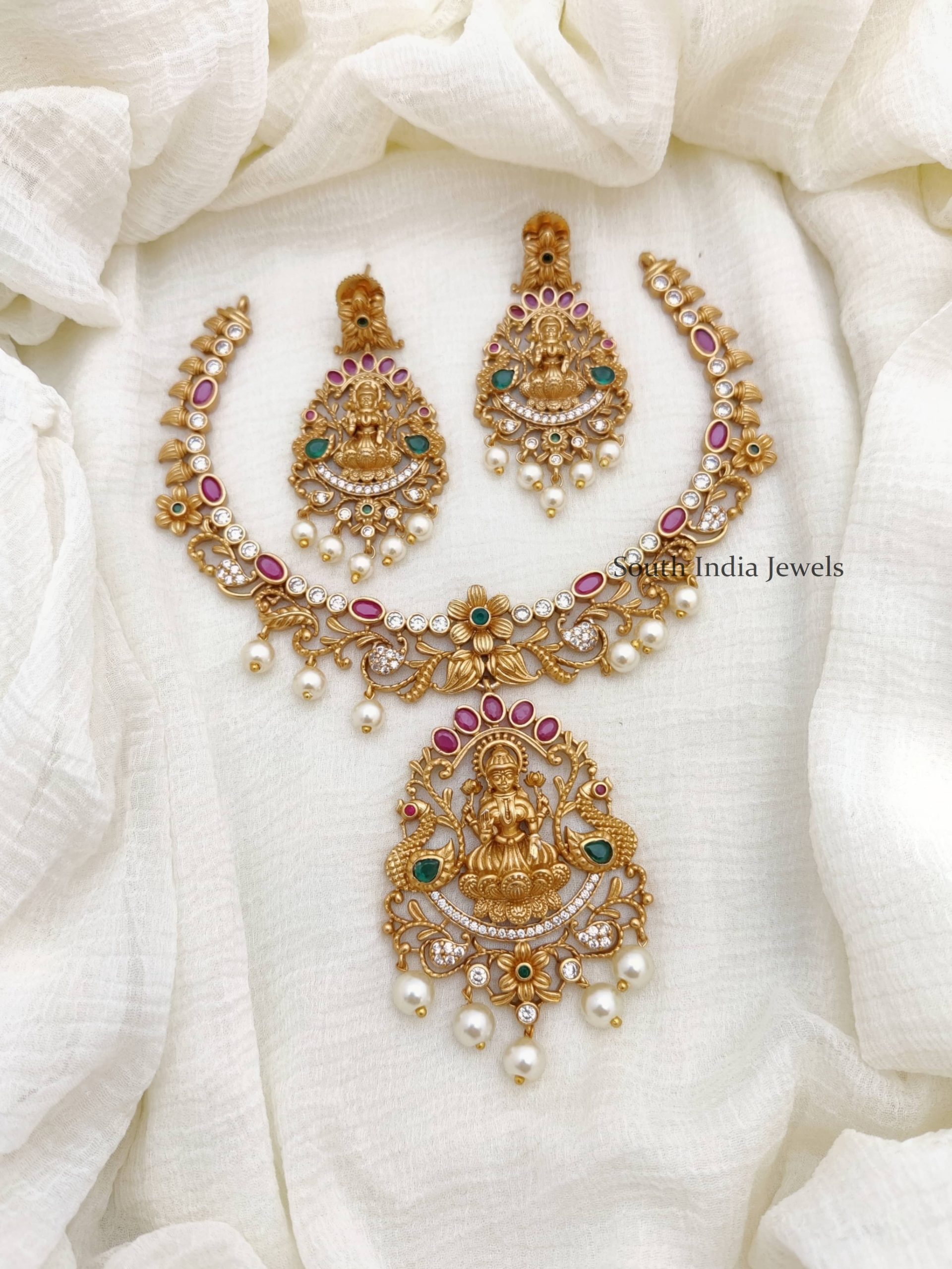 Glamorous Lakshmi Design AD Stone Necklace