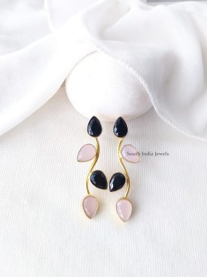 Glossy Leaf & Stem Design Earrings (15)