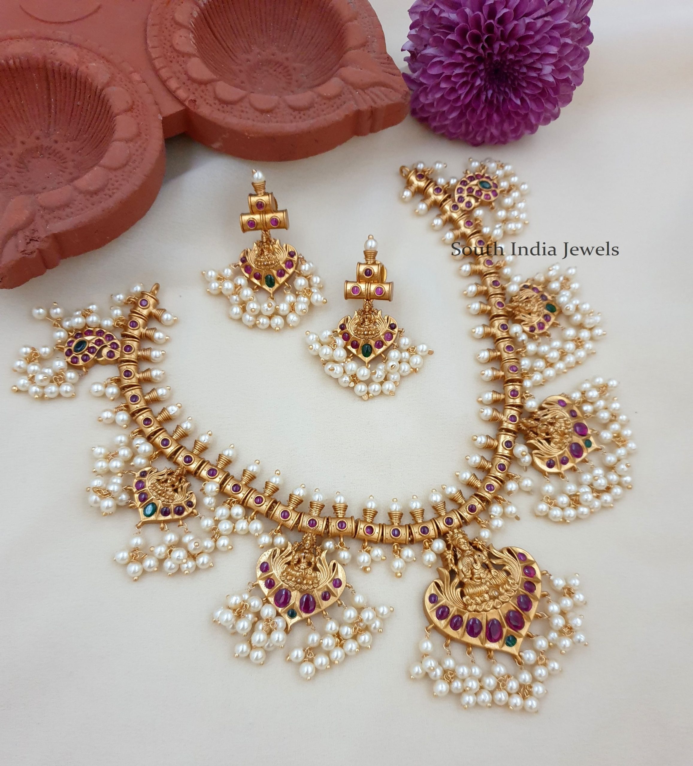 Gorgeous Lakshmi Guttapusalu Necklace Set