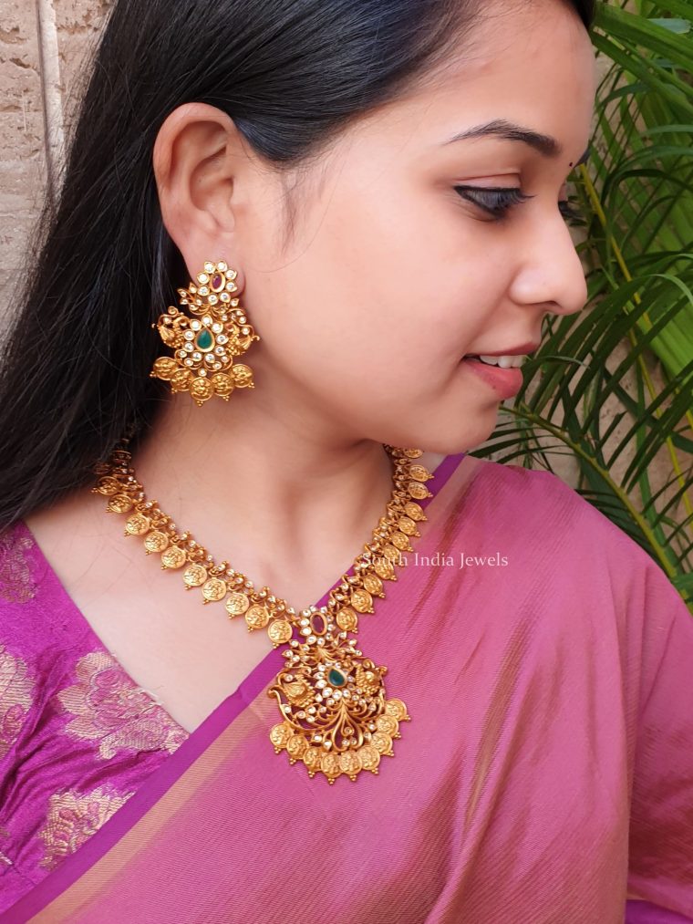 Gorgeous Lakshmi Kasu Matte Necklace (2)