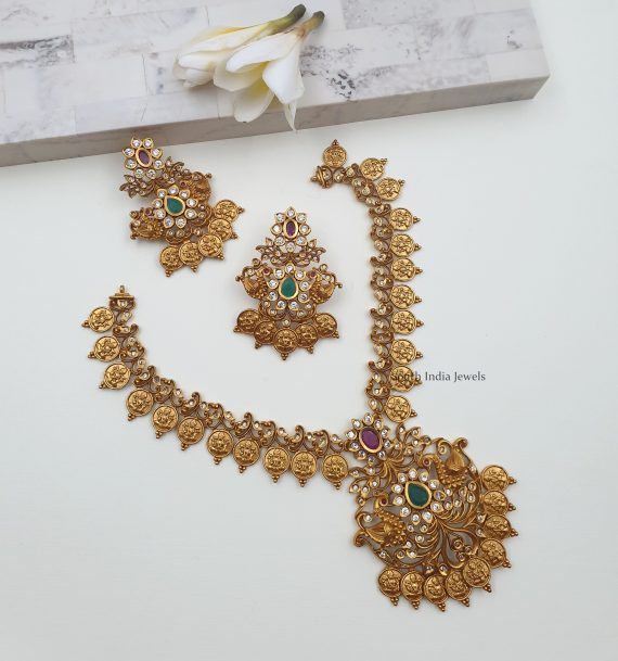 Gorgeous Lakshmi Kasu Matte Necklace (3)