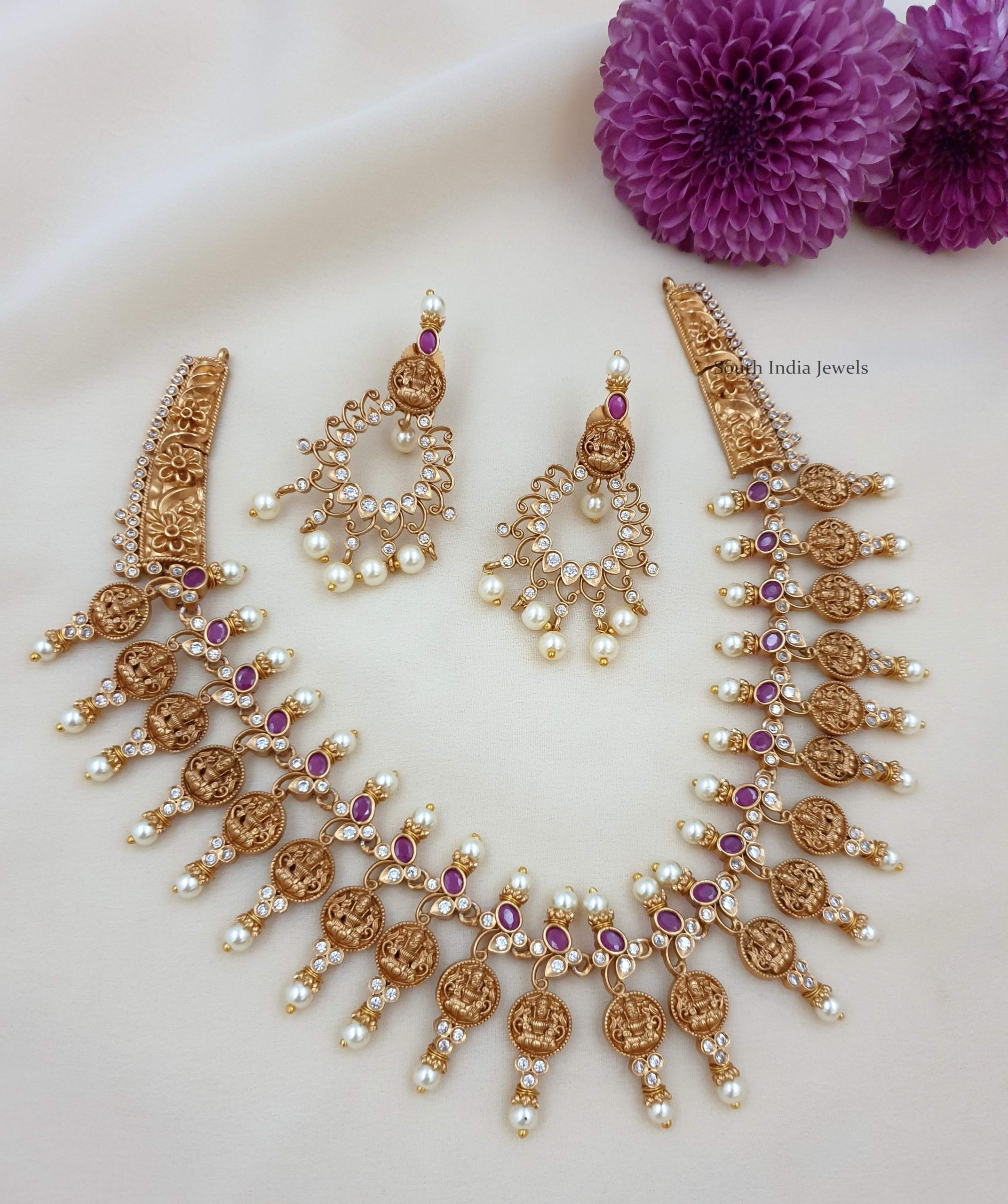 Gorgeous Lakshmi Matte Finish Necklace