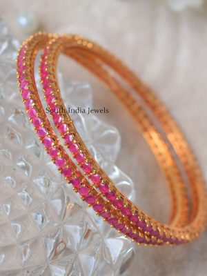 Gorgeous Ruby Stone Bangles