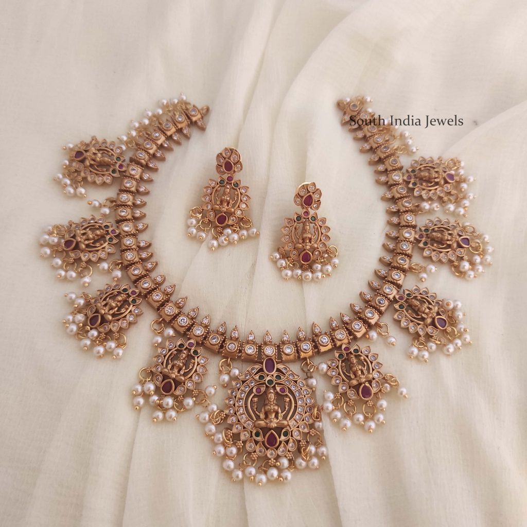 Lakshmi Guttapusalu Necklace | Pearls Necklace | South India Jewels