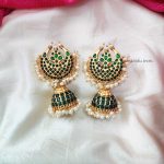 Half Moon Design Stone Jhumkas