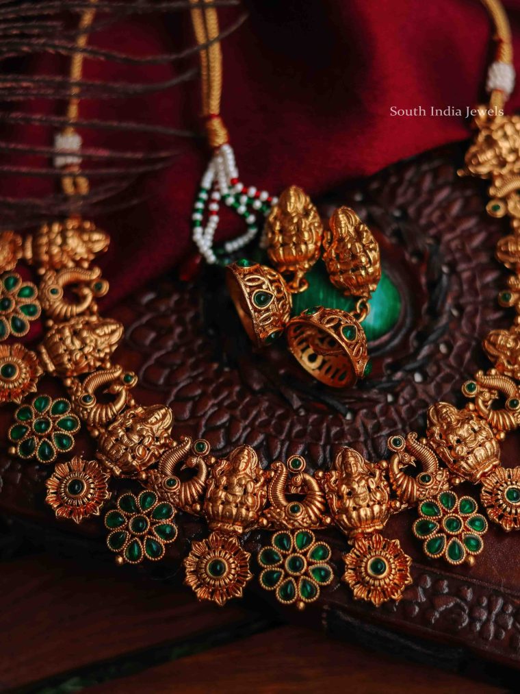 Lakshmi & Flower Design Necklace (5)
