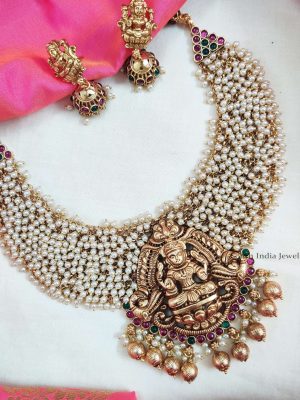 Lakshmi Pendant Guttapusalu Necklace