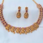 Matte Finish Lakshmi Design Necklace (2)