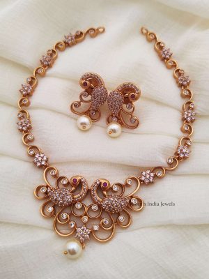 Peacock Design Delicate Necklace