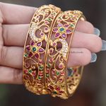 Peacock Design Double Size Bangles