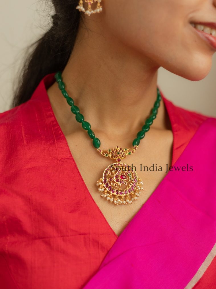 Traditional-Jade-Mala-With-Kundan-Pendant