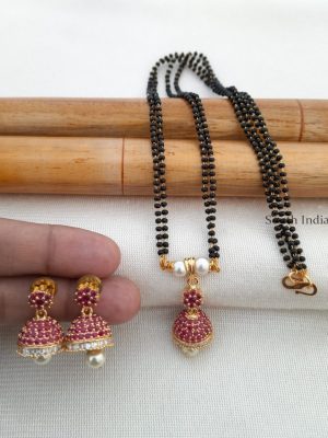 Trendy Mangal Sutra with Jhumka Pendant