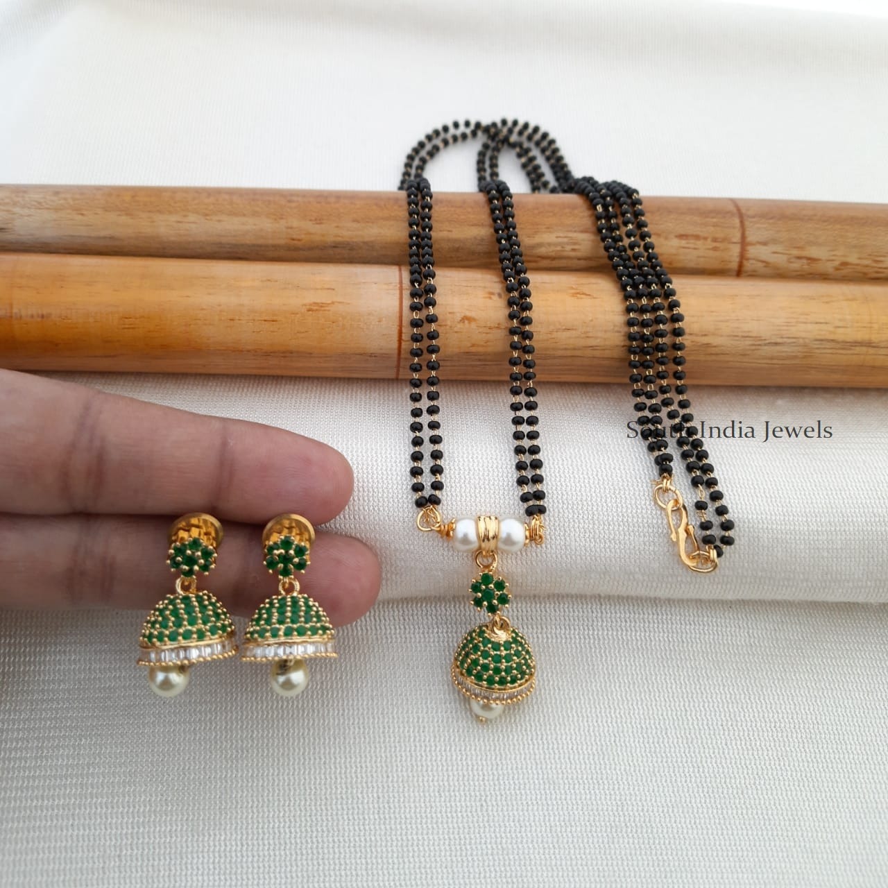 Trendy Mangal Sutra with Jhumka Pendant