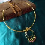 One Gram Gold Circle Design Hasli Choker