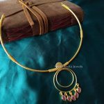 One Gram Gold Circle Design Hasli Choker