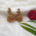 Unique Matte Finish Lakshmi Jhumkas (3)