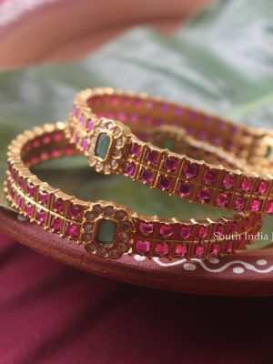 Classic Emerald Stone Bangles