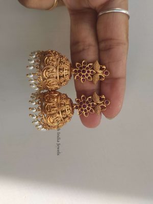 Classic Ruby Ganesh Jhumkas (2)