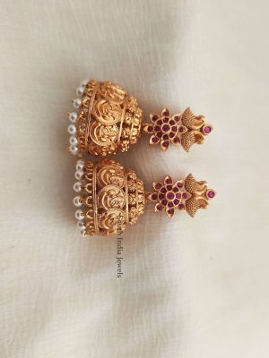 Classic Ruby Ganesh Jhumkas