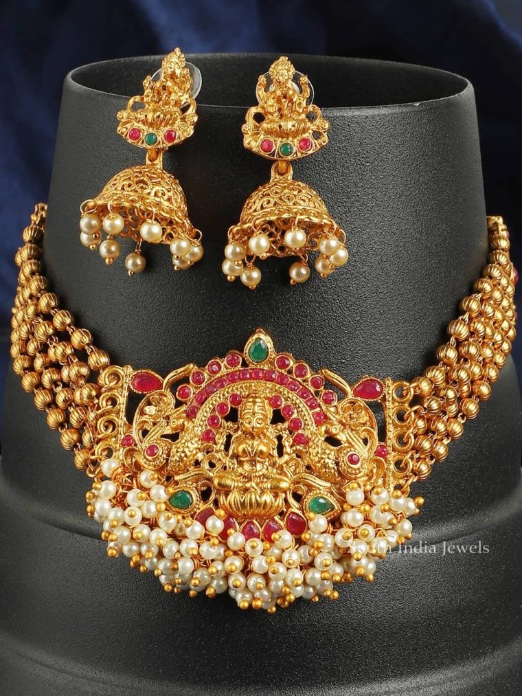 Elegant Lakshmi Necklace Set