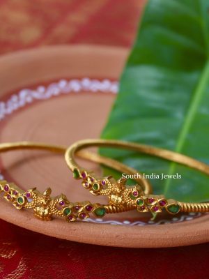 Elegant Peacock & Lakshmi Design Bangles
