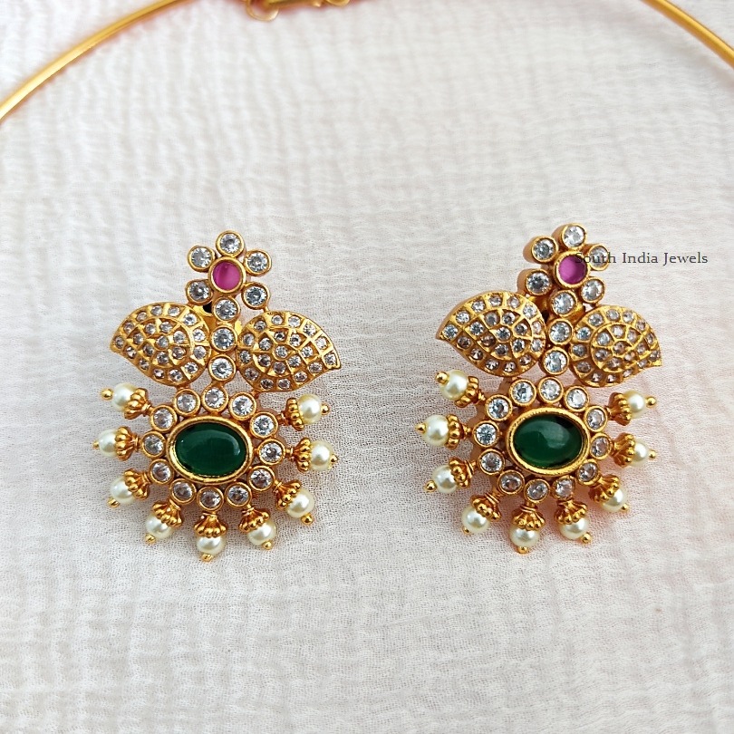 Beautiful Hasli Matte Necklace Set - South India Jewels