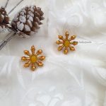 Flower Matte Finish Ear Studs (2)