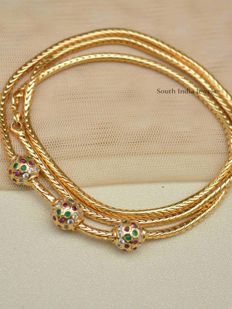 Gatti Ball Design Mugappu Chain
