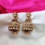 Lakshmi Golden Beads Jhumkas