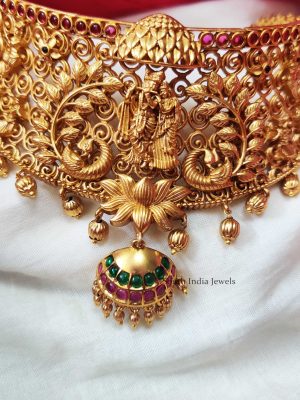 Radha-Krishna-Matte-Choker-Set