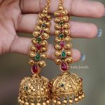 Ruby & Green Stone Jhumkas (2)