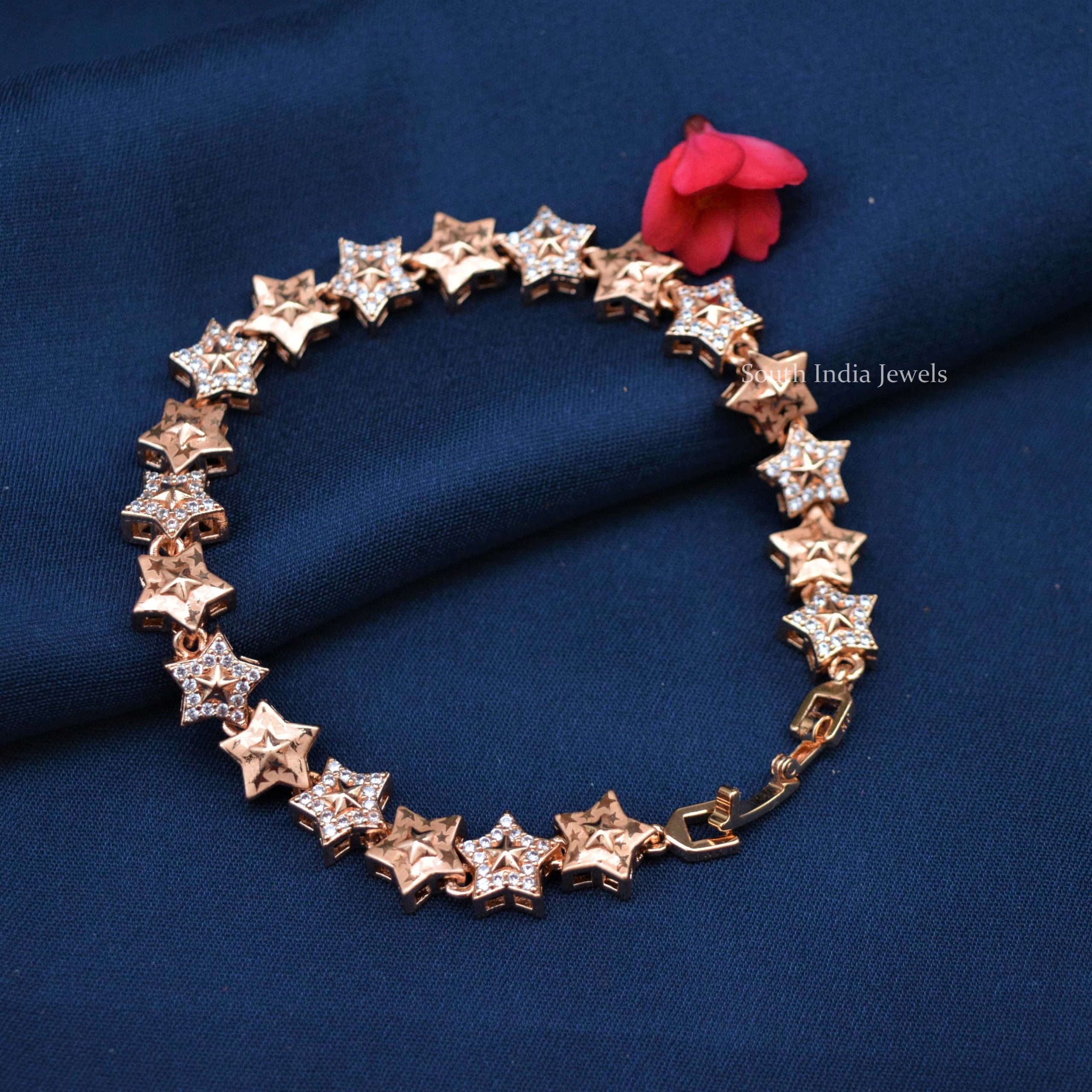 Star Design Rose Gold Bracelet
