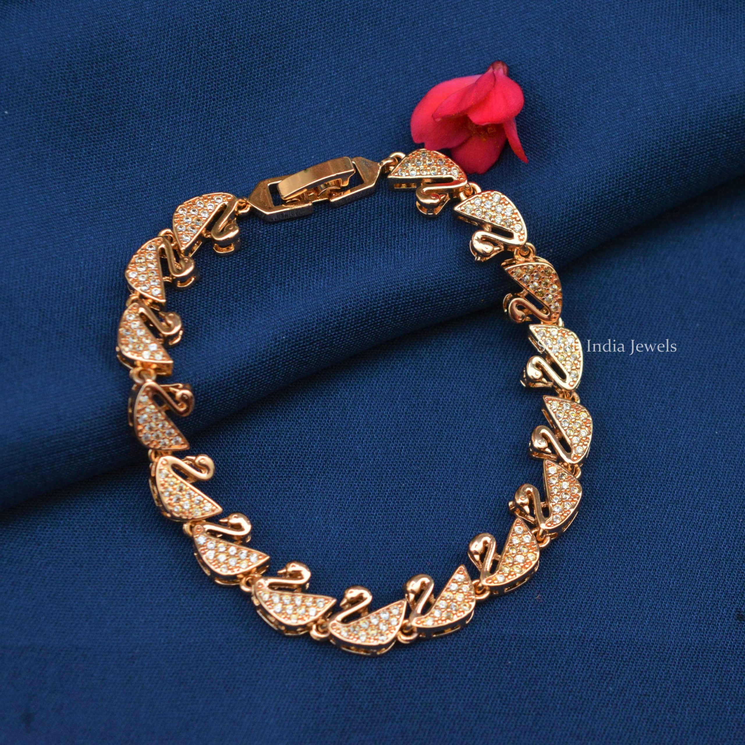 Rose Gold Diamond Bracelet For Women Stock Photo  Download Image Now   Women Wrist Bracelet  iStock