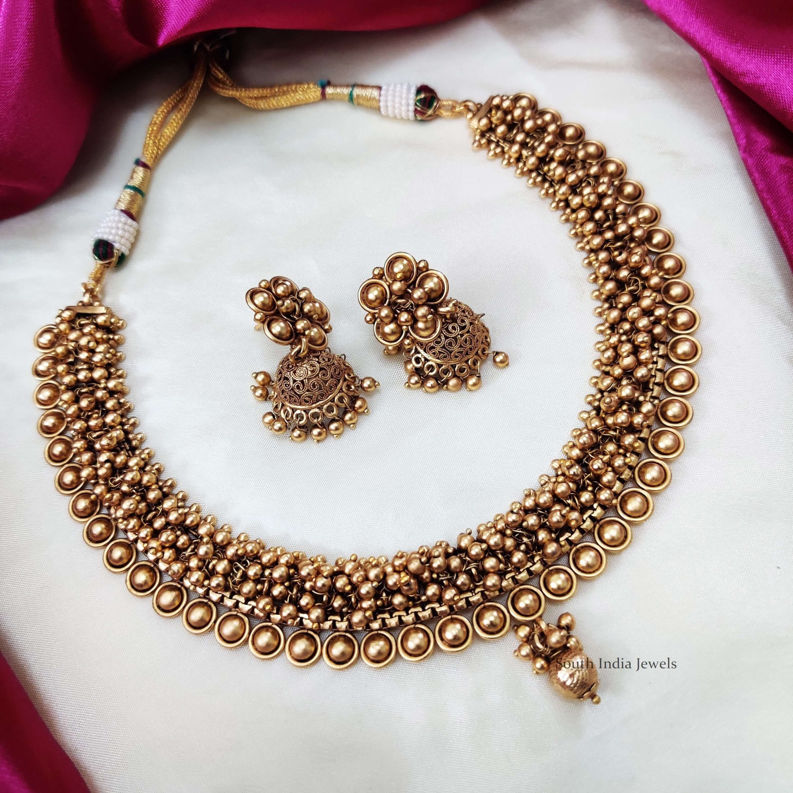 Traditional Golden Beads Necklace