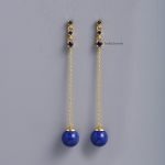 Trendy Lapis Drop Earrings