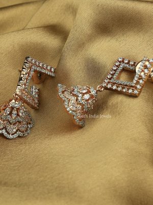 Imitation Rose Gold Jhumkas
