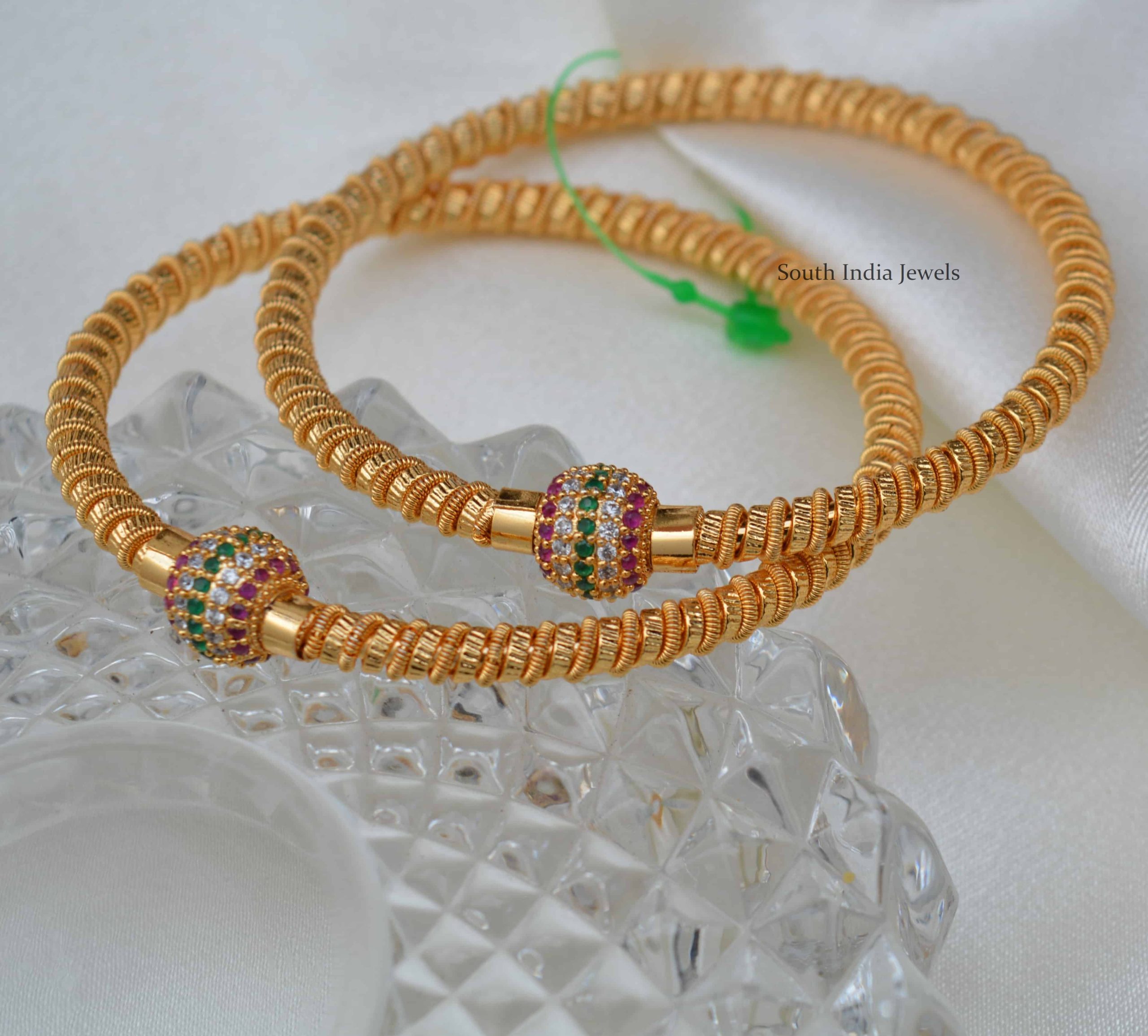 Imitation Gold Bangles | Ruby Bangles - South India Jewels