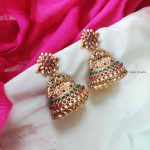 Dual Peacock Kemp & Green Jhumkas (2)