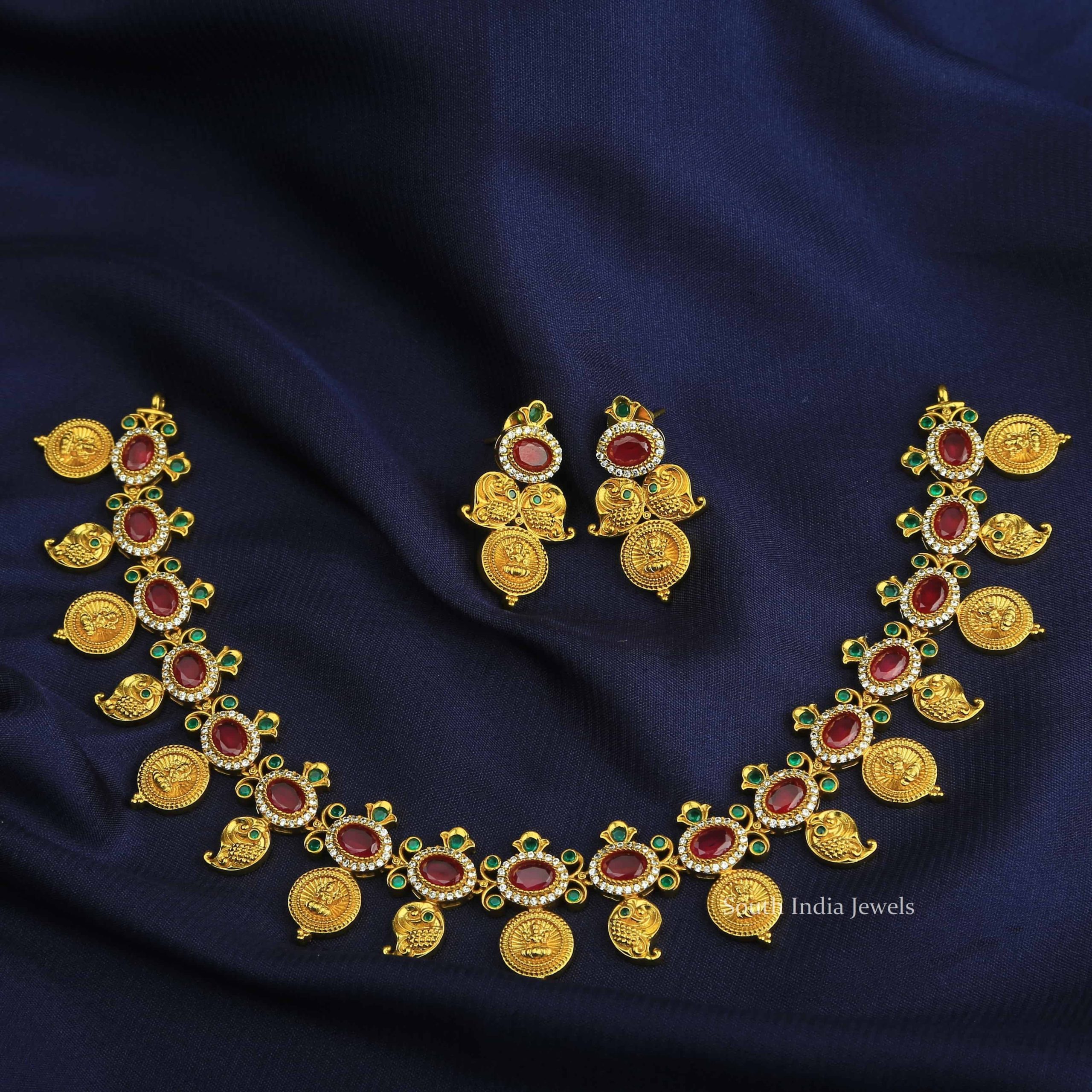 Elegant Lakshmi Coin Necklace